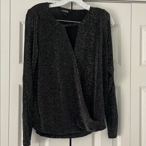 Black Shimmer Blouse